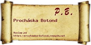 Procháska Botond névjegykártya